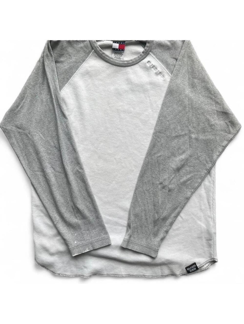 Tommy Hilfiger Denim Waffle Knit Men's M Long Sleeve Shirt